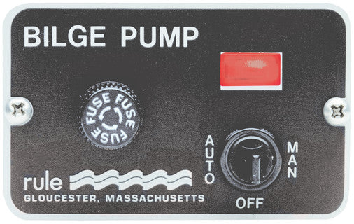 Rule 24V Deluxe 3-Way Bilge Pump Control Switch Panel