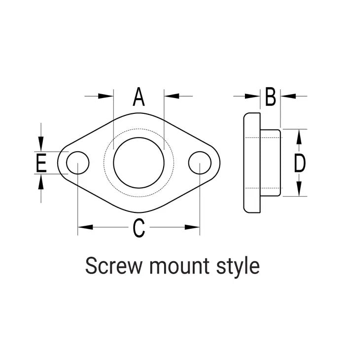 Ronstan Bush Screw-In SS Lined15mm ID x 5mm Deep