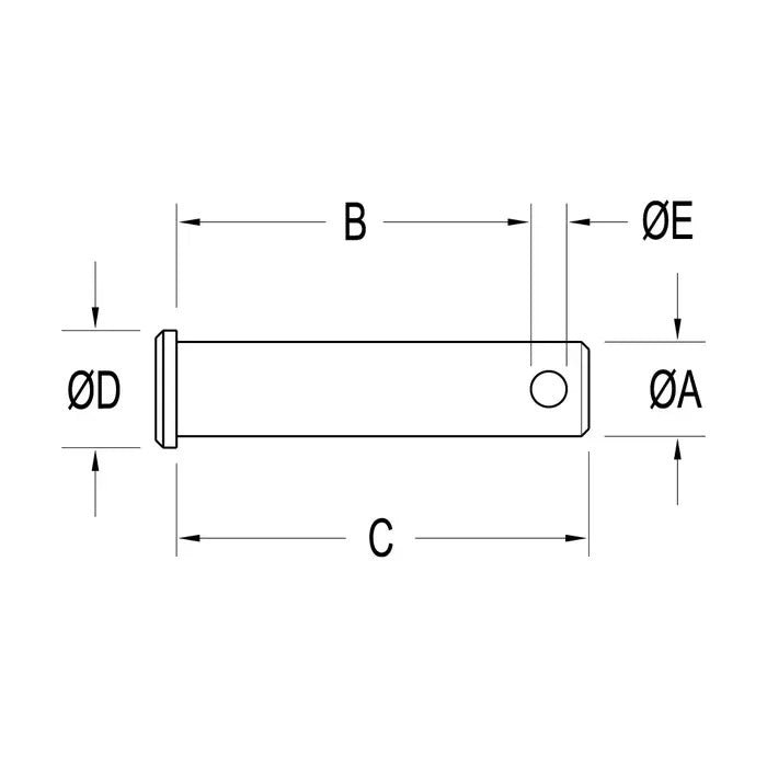 Ronstan Clevis Pin Stainless Steel 1/2" x 1"