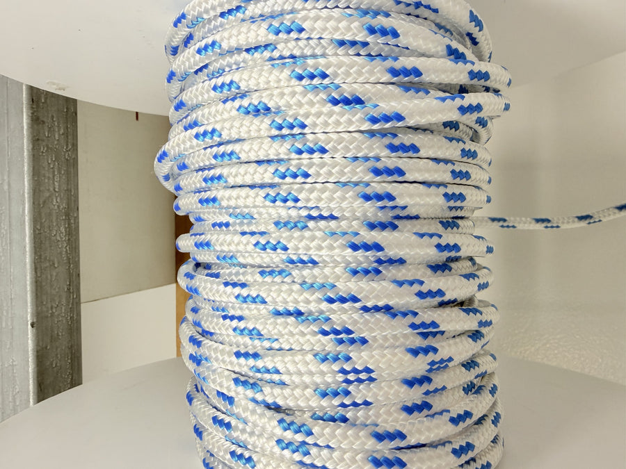 Double Braid Polyester Rope Blue Fleck [SZ:6mm]