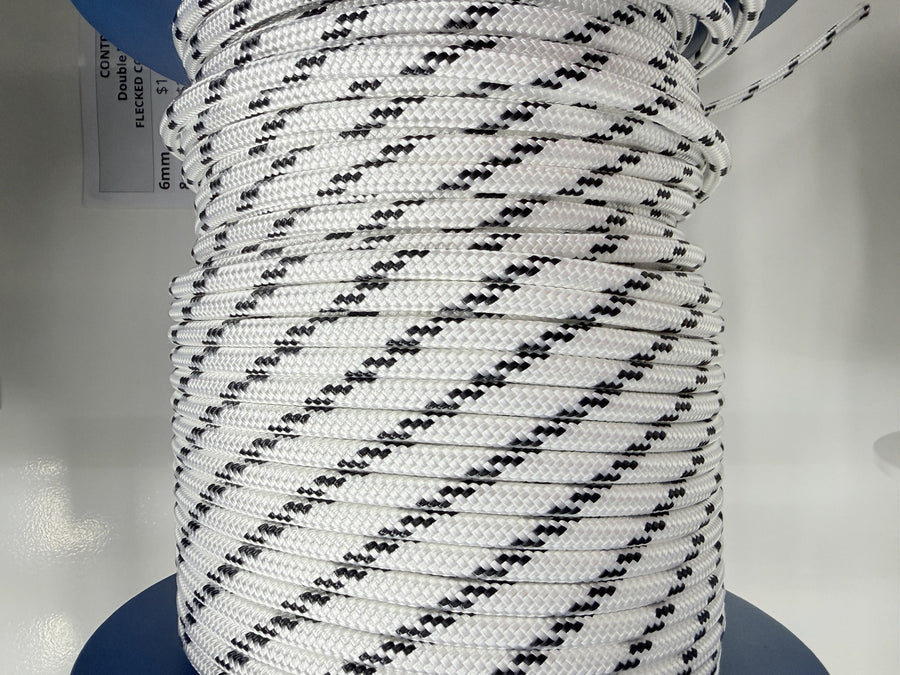 Double Braid Polyester Black Fleck [SZ:6mm]