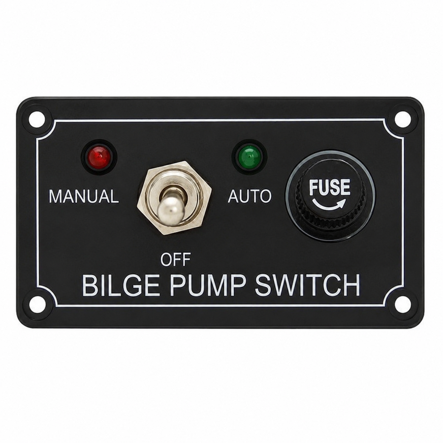 Bilge Pump Switch Panel 3 Way 12V