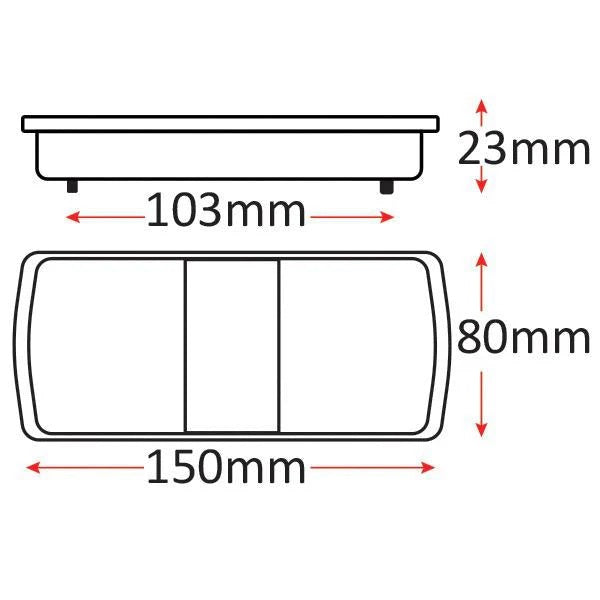 LED Trailer Light Pair 12V 