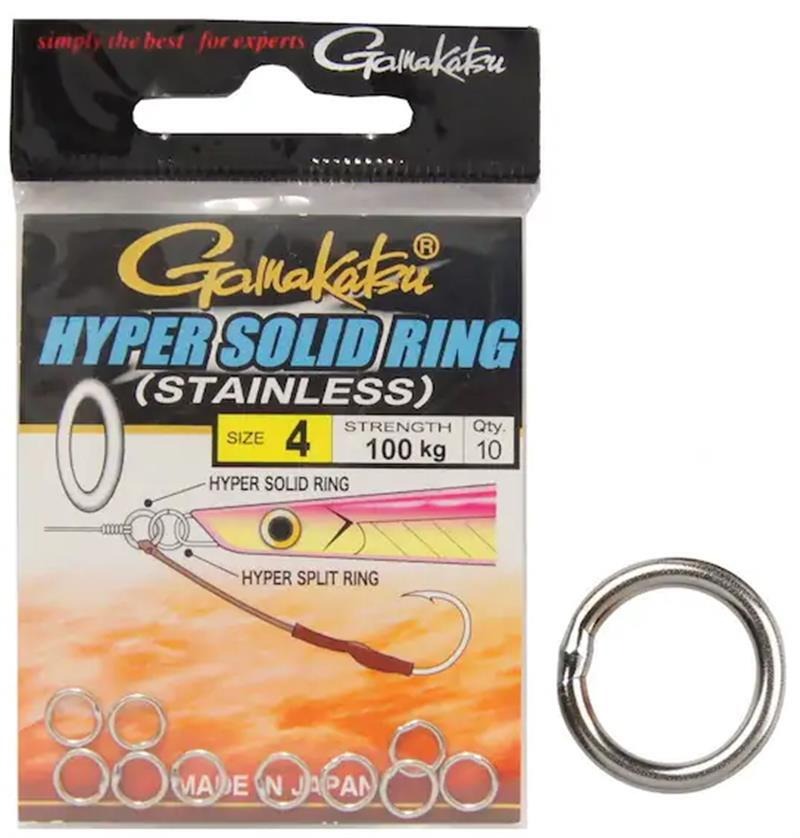 Gamakatsu Hyper Solid Ring [SZ:4 PS:10 Pack]