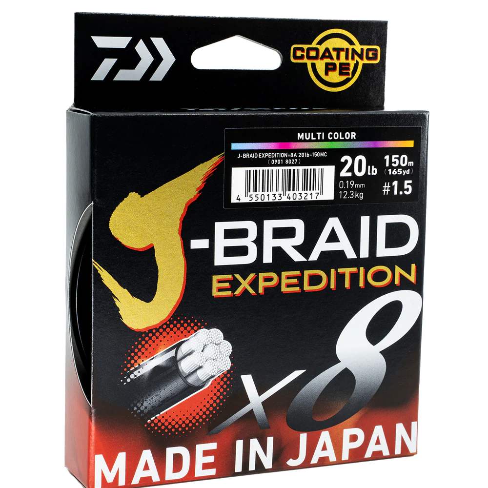DAIWA J-BRAID EXPEDITION X8 300M MULTI [SZ:#8 90LB]