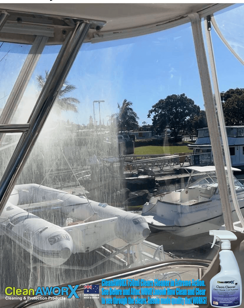 Cleanaworx UV Protect Spray Cleaner for Boat Vinyl Clears 750ml