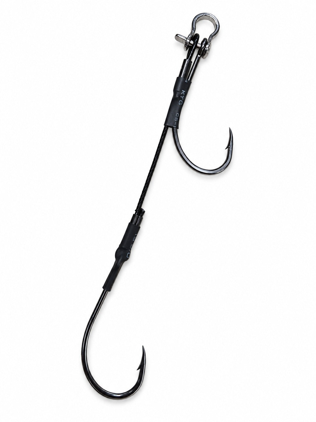 Black Pete Light Gauge Double Rigged Hook With Shackle [SZ:8/0]
