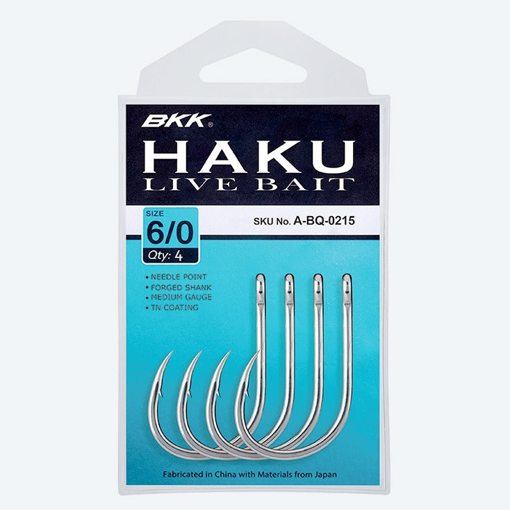 BKK Haku Livebait Hook [SZ:4/0 5-pack]