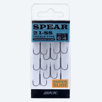 BKK Spear 21 SS Treble Hooks [SZ:1 - 6 Pack]
