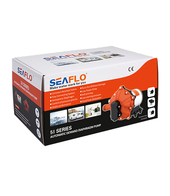 SEAFLO DIAPHRAGM PUMP 51 SERIES 12V 70PSI 19LPM