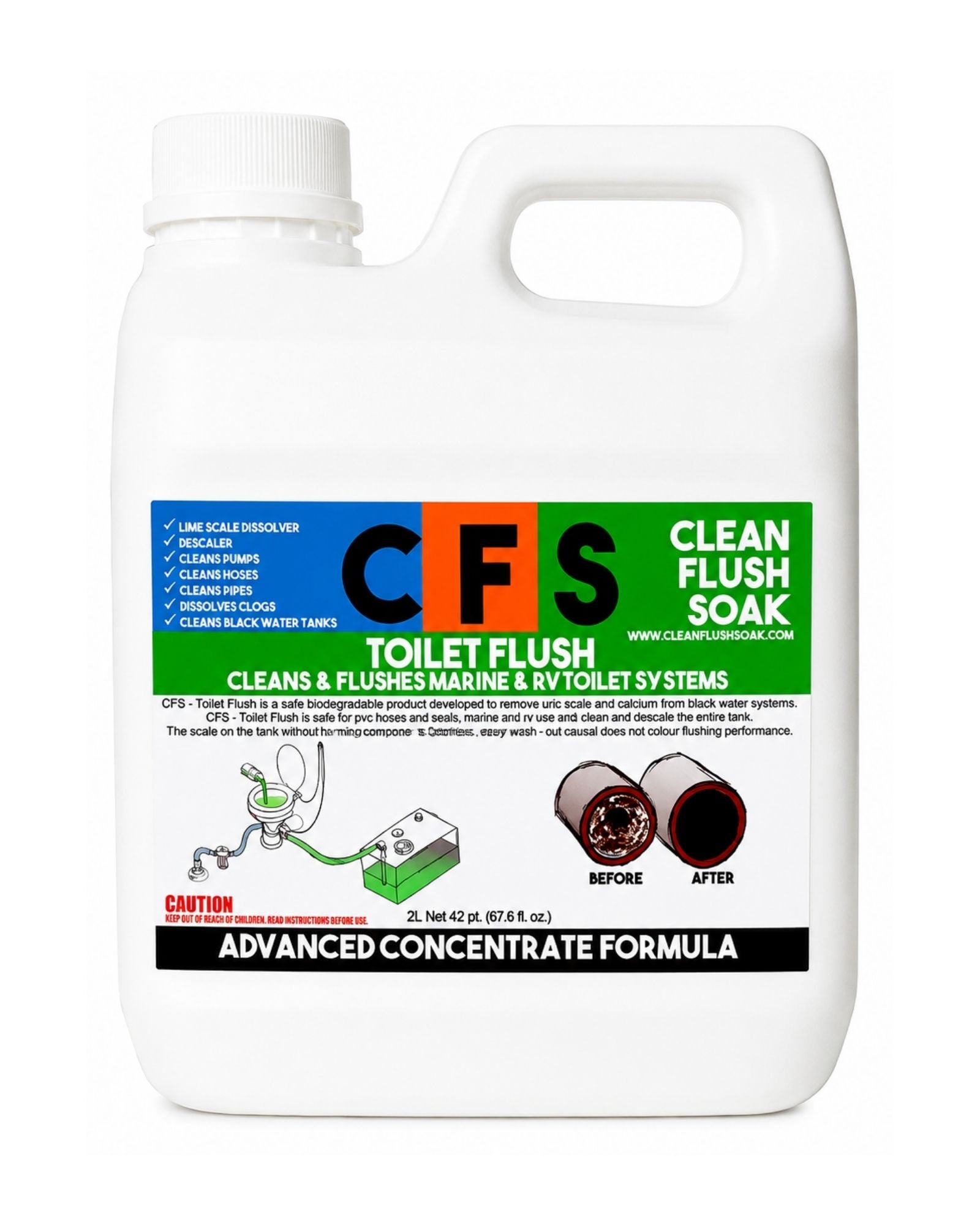 Cleanaworx CFS Toilet Flush 2L
