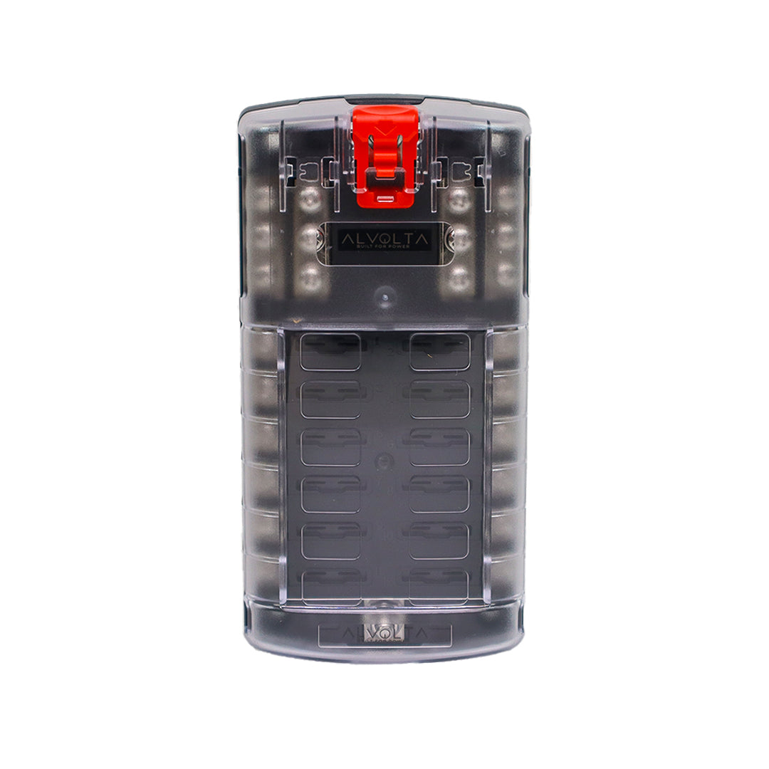 Alvolta 12 Circuit Fuse Box with Negative Bus & Cover