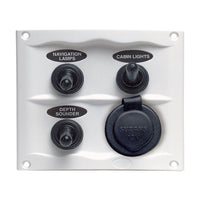 BEP Waterproof 3 Swith Panel With Socket