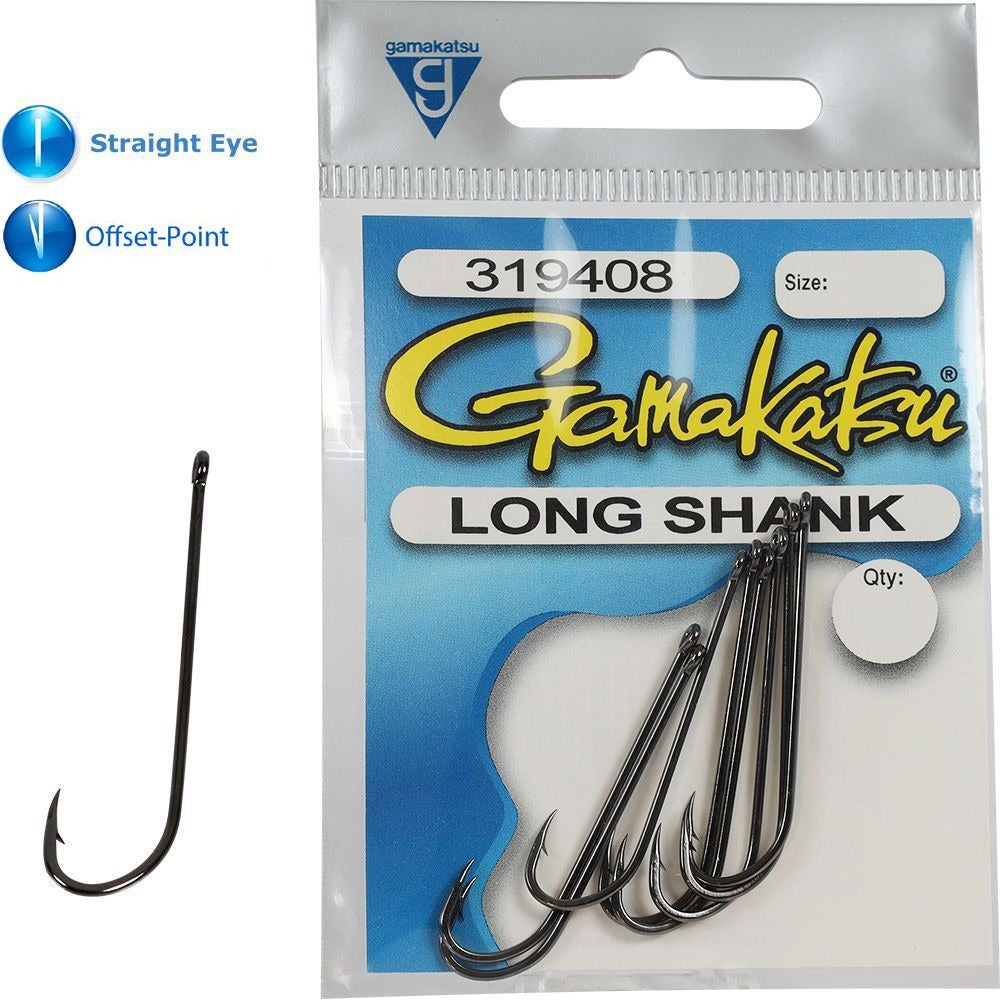 Gamakatsu Long Shank Black [SZ:2]