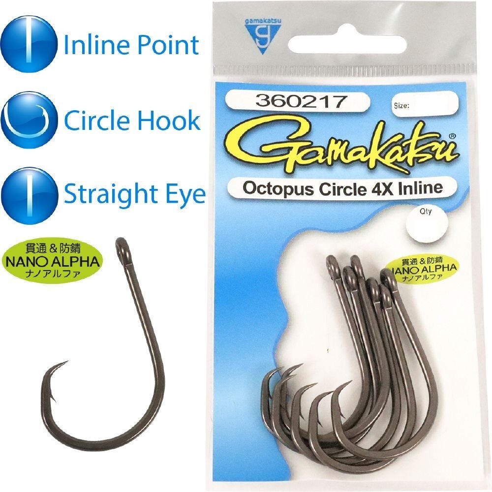 Gamakatsu Inline Octopus Circle Hook SE 4x Nano Alpha [SZ:4]