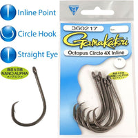 Gamakatsu Inline Octopus Circle Hook SE 4x Nano Alpha [SZ:4]