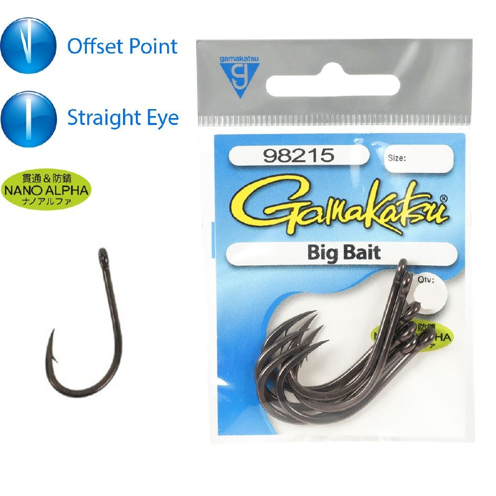 Gamakatsu Big Bait Nano Alpha Hook [SZ:4/0 PS:6 Pack]