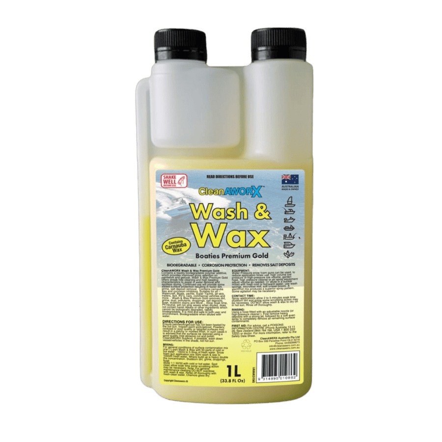 Cleanaworx Wash and Wax Boaties Premium Gold 1L