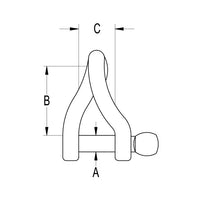 Ronstan Twisted D Shackle 3/8"