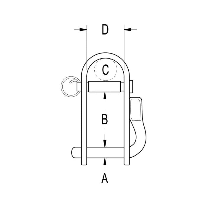 Ronstan Halyard Shackle 3/16" Pin
