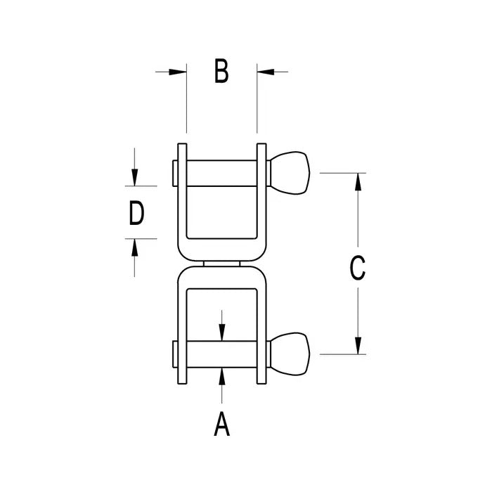 Ronstan Swivel Shackle, 5/32" Pins
