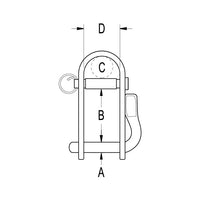 Ronstan Halyard Shackle 1/4" Pin