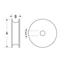 Ronstan 38mm Acetal Sheave 15mm Width