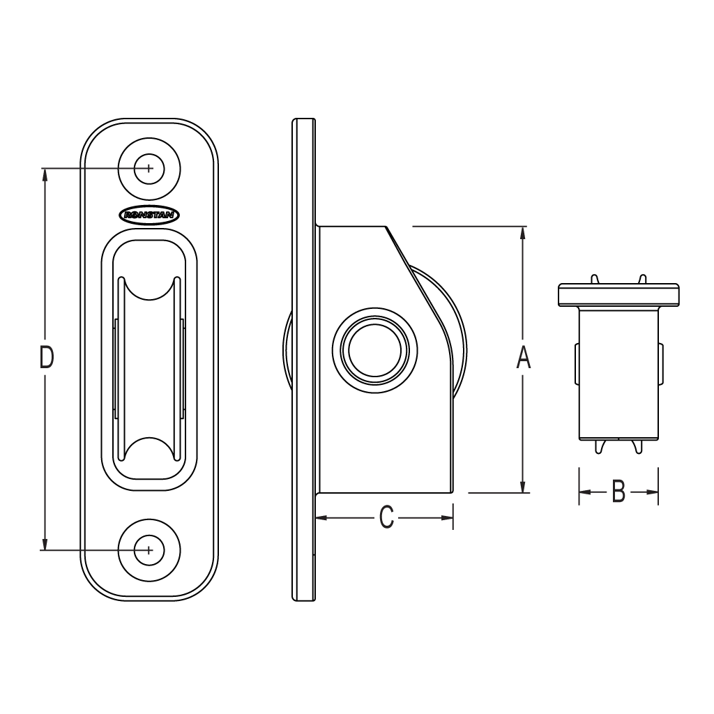 Ronstan Series 20 Ball Bearing Exit Block
