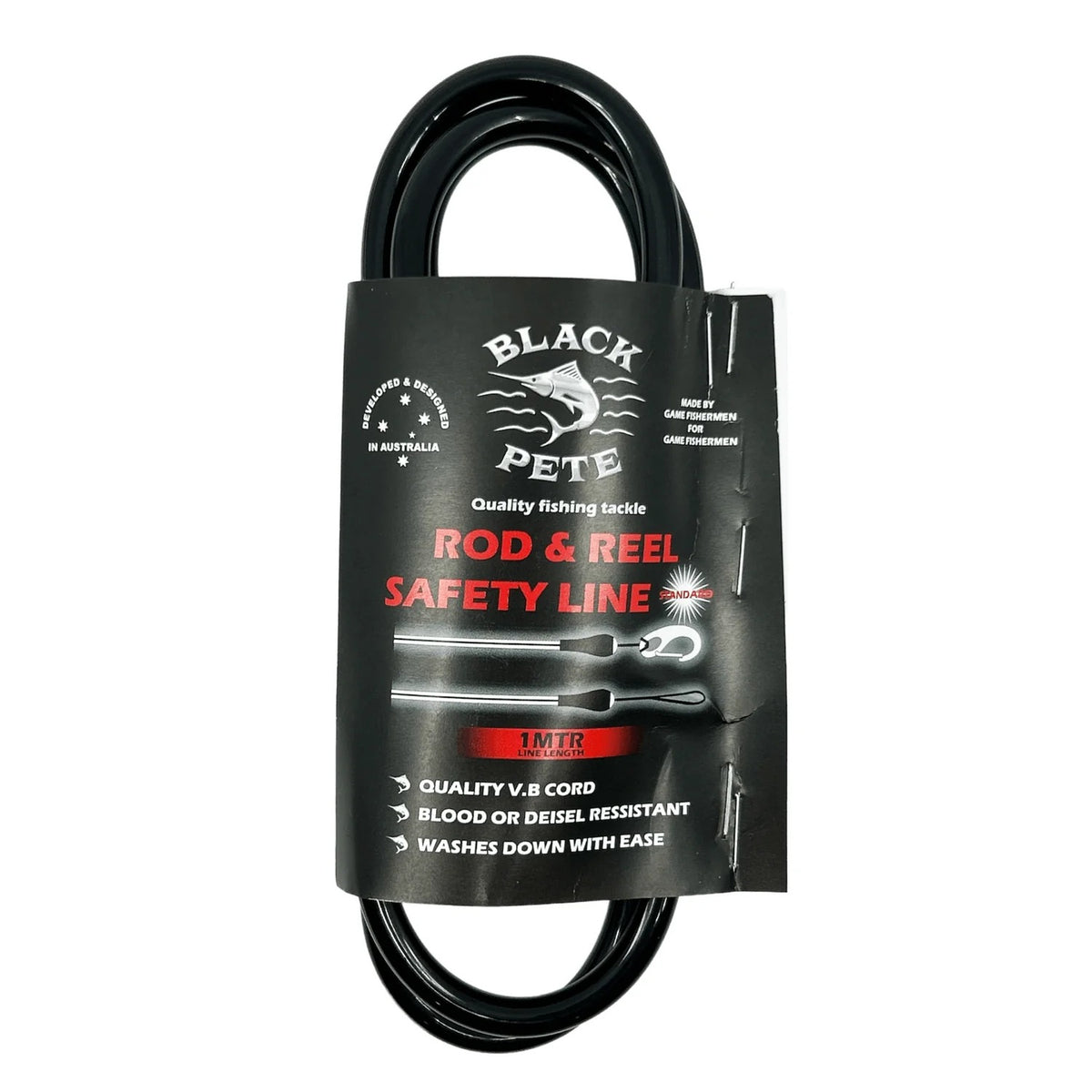 Black Pete Custom Rod & Reel Safety Line [SZ:1 Metre]