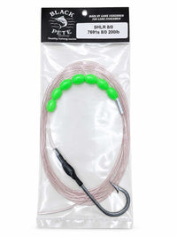 Black Pete Single Hook Lure Rig 15FT [SZ:7/0]