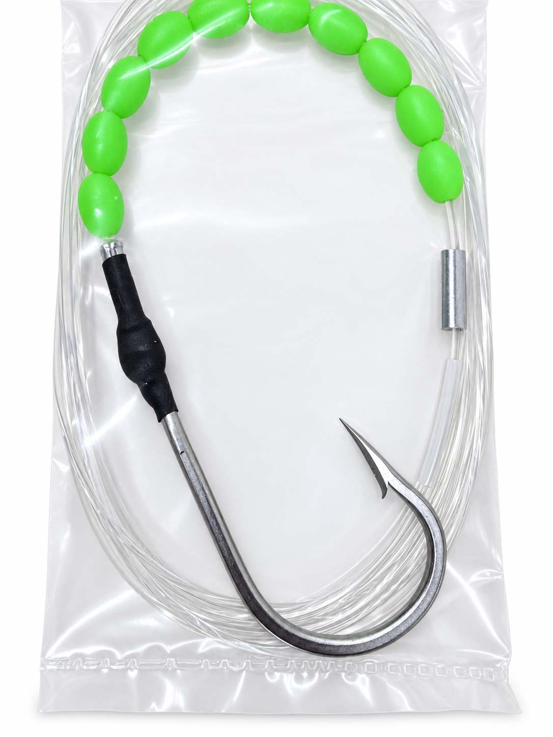 Black Pete Single Hook Lure Rig 15FT [SZ:7/0]