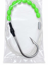 Black Pete Single Hook Lure Rig 15FT [SZ:7/0]