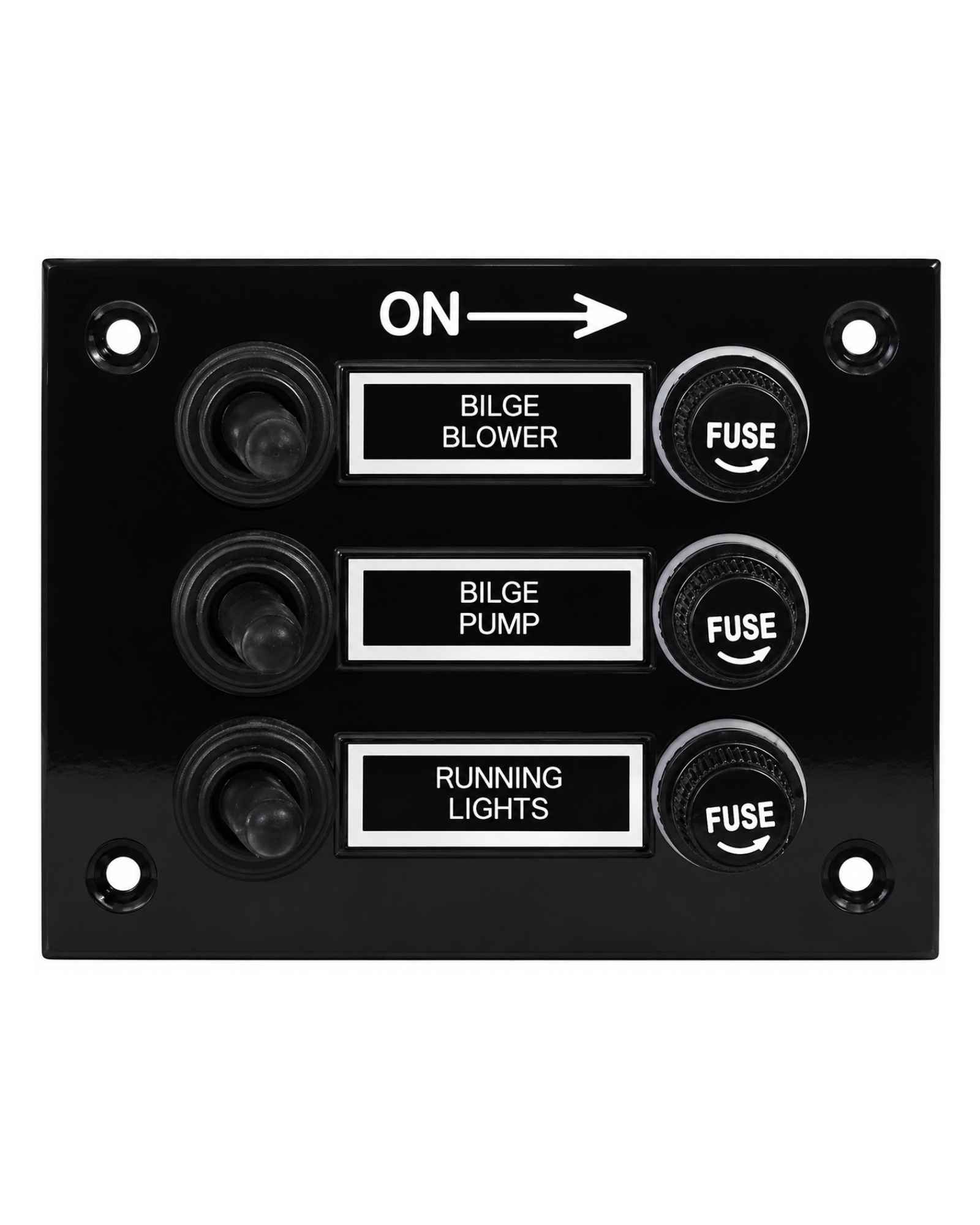 Switch Panel w/boots 3 Switch Bakelite