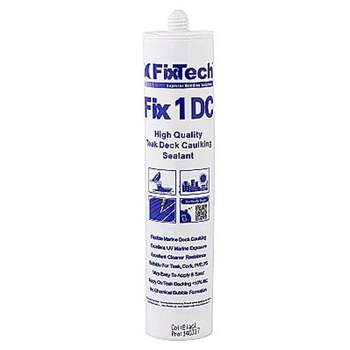 FixTech Fix1DC Professional Black Teak Deck Caulking Marine Adhesive Sealant