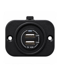 Relaxn Socket Single Panel Dual USB-A Charger