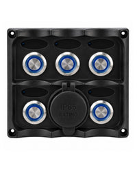 Relaxn SS Push Button Switch Panel USB Port