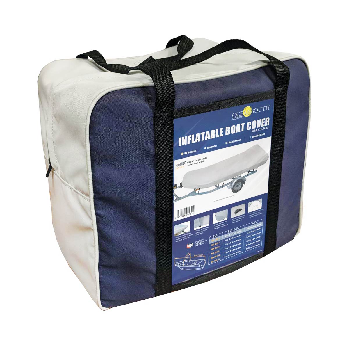 Oceansouth Heavy Duty Inflatable Boat Cover 2.6-2.9m