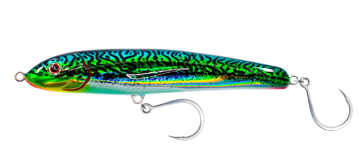 Nomad Riptide 105 Fast Sinking Stickbait [CL:Silver Green Mackerel]