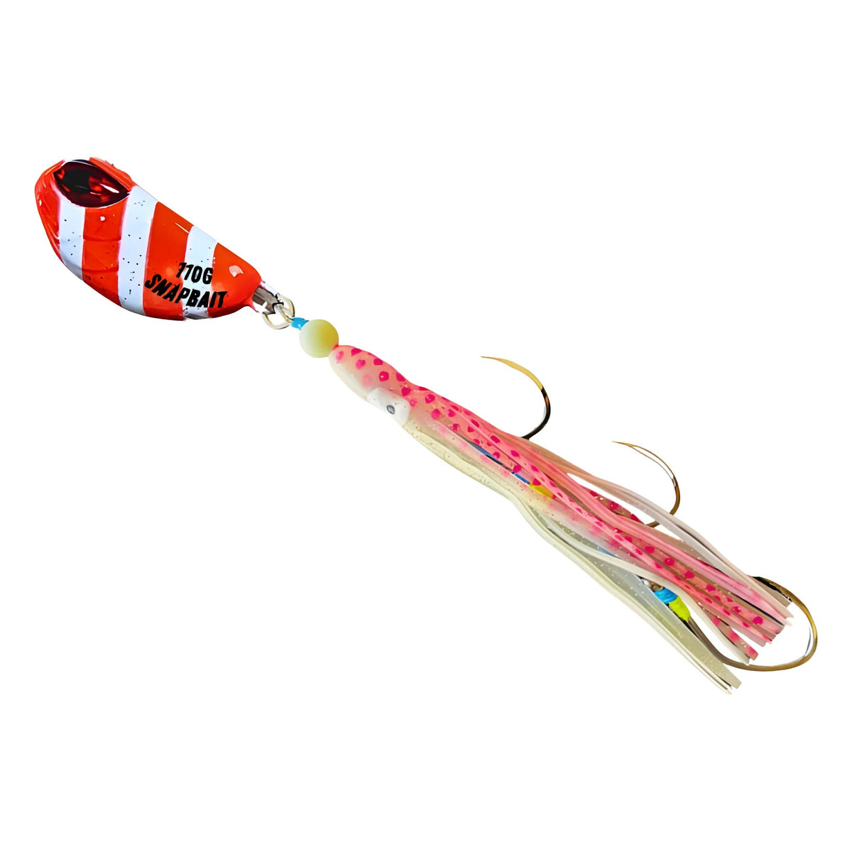 Snapbait Triple Threat Hybrid UV Glow Jig 40g [CL:Orange Stripes]