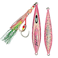 Snapbait Proto-J- Rigged Slow Pitch Jig 140g [CL:Pink Glow]