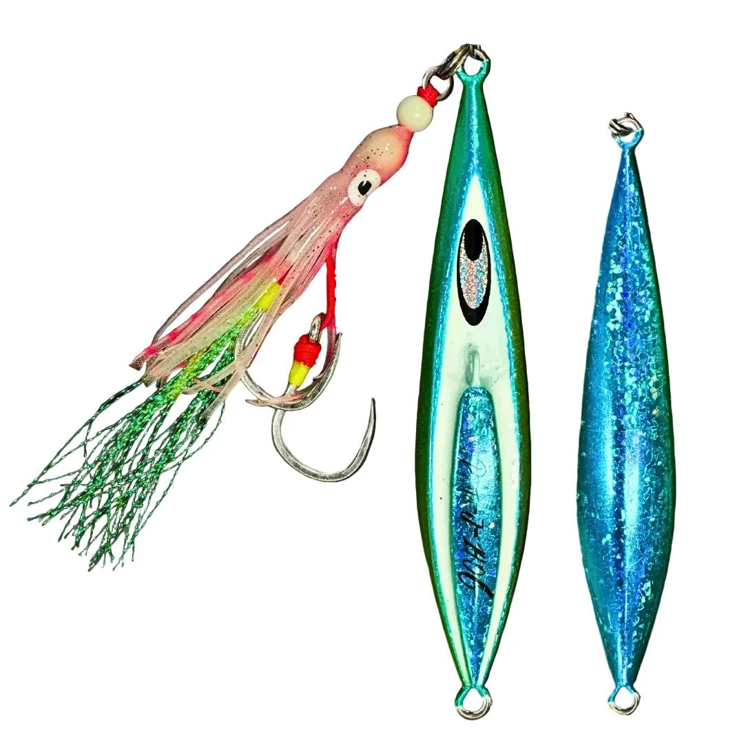 Snapbait Proto-J Slow Pitch Jig 60g [CL:Blue Shimmer]
