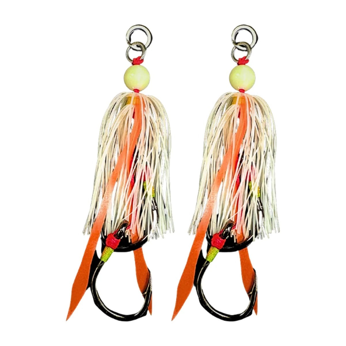 Snapbait Froth Assist Hooks - Heavy-Duty Jigging [SZ:5/0 Orange Glow]