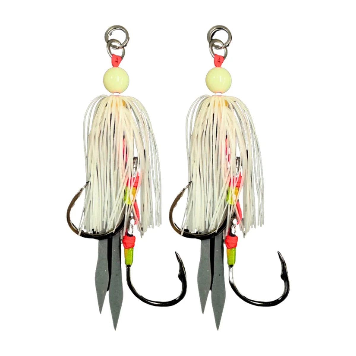 Snapbait Froth Assist Hooks - Heavy-Duty Jigging [SZ:5/0 Orange Glow]