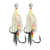 Snapbait Froth Assist Hooks - Heavy-Duty Jigging [SZ:5/0 Orange Glow]