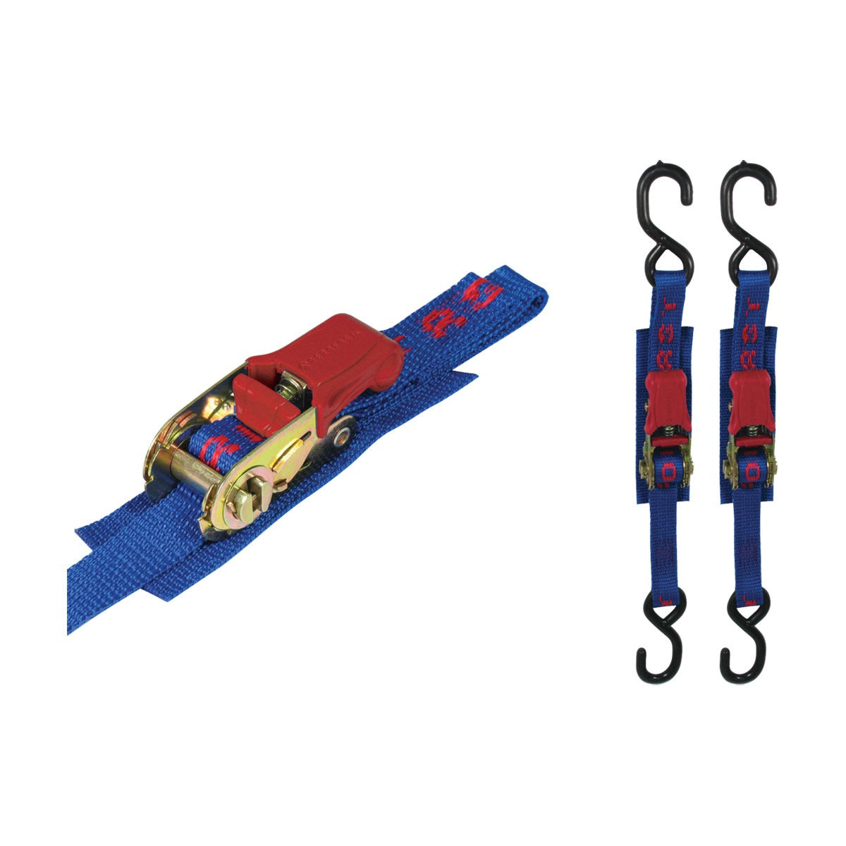 Aerofast Tie Down Ratchet Strap 25mm x 1.5m Heavy Duty Pair
