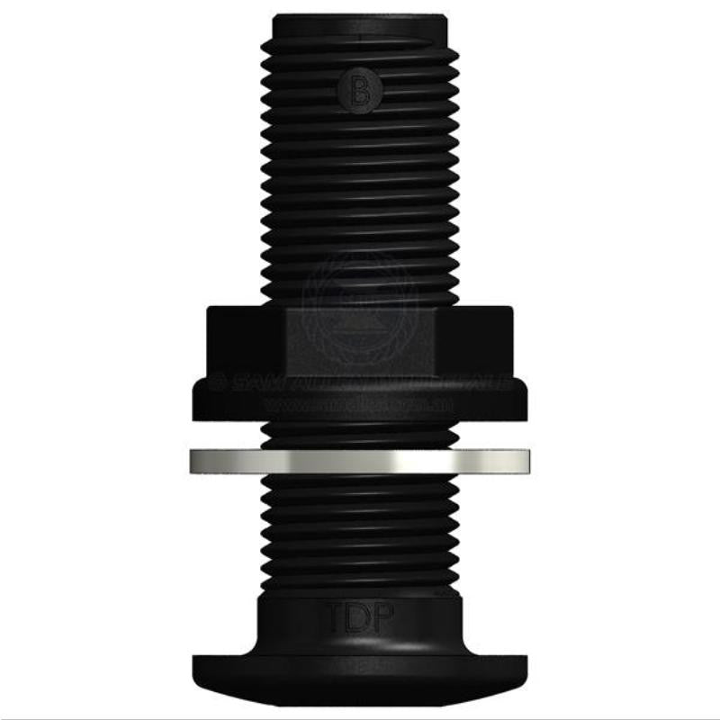 Trudesign Domed Skin Fitting Black [SZ:1/2"]