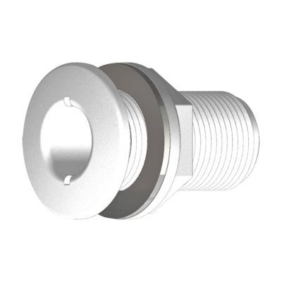Trudesign Domed Skin Fitting White [SZ:1/2"]
