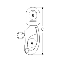 Ronstan Swiveling Snap Shackle 92mm